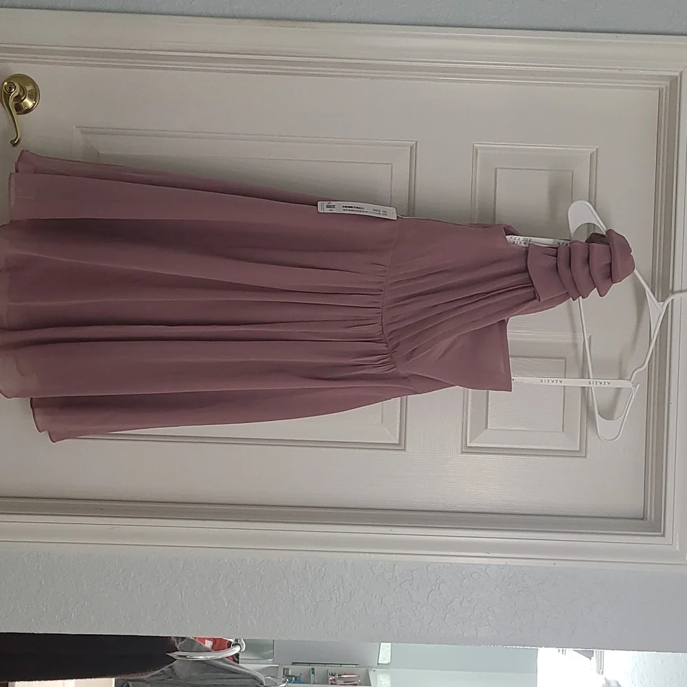 Azazie Sabrina Size 8, Vintage Muave - Picture 2 of 5